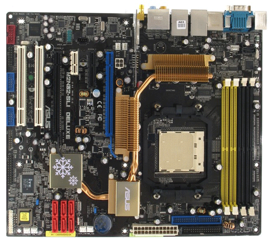 S-AM2 Asus M2N32-SLI Deluxe/WIFI (nF590SLI 4*DDR2-800 2PCIe-x16 8ch 2*GLAN 2*1394 WIFI ATX)