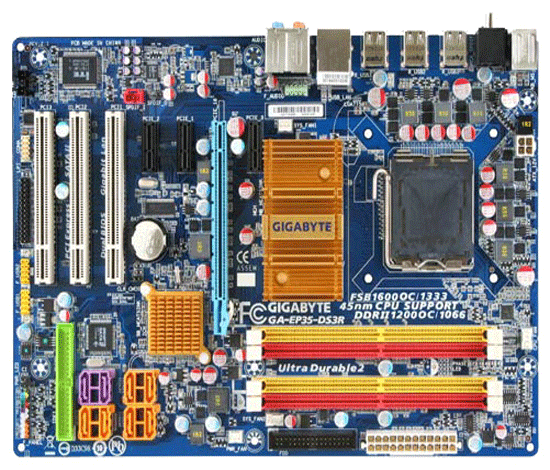 S-775 Gigabyte EP35-DS3R (P35/ICH9 FSB1600(OC) 4*DDR2-1200(OC) 2PCIe-x16 8ch GLAN ATX)