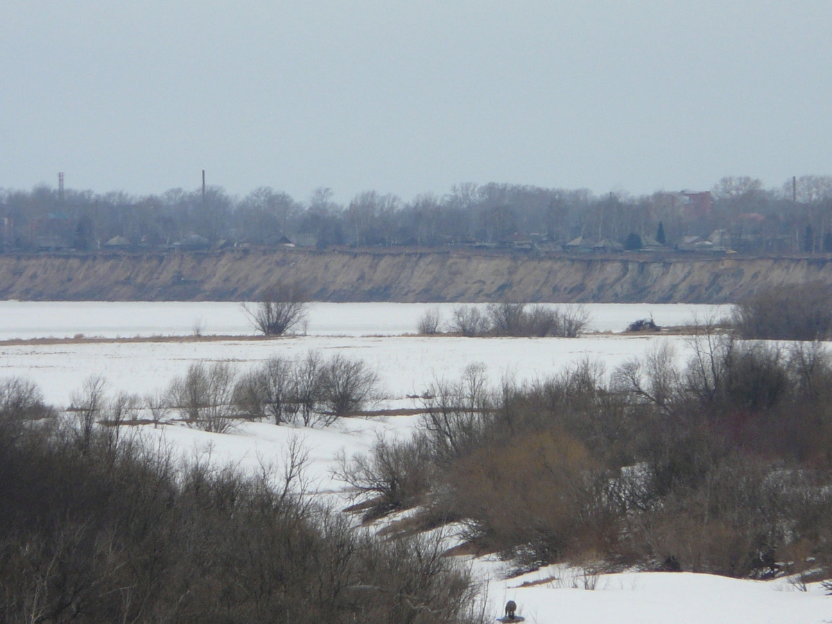 Колпашево река Обь зимой
