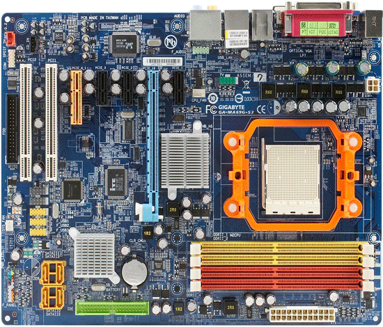 S-AM2 Gigabyte MA69G-S3H (AMD690G 4*DDR2-800 PCIe-x16 VGA 8ch GLAN 1394 mATX)