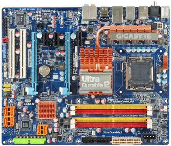S-775 Gigabyte X38-DS4 (X38/ICH9R FSB1600 4*DDR2-1200 2PCIe2.0-x16 8ch GLAN 1394 ATX)