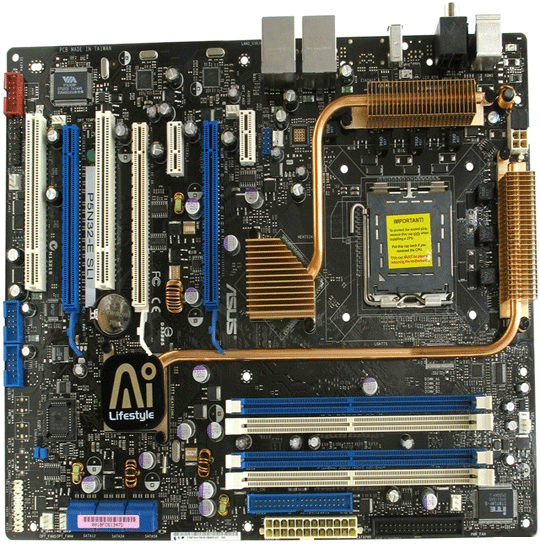 S-775 Asus P5N32-E SLI (nForce 680i SLI FSB1333 4*DDR2 2PCIe-x16 2GLAN 8ch 2*1394 ATX)